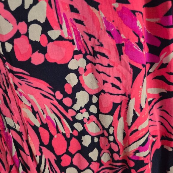 Lilly Pulitzer Sarasota Tunic Top Bright Navy A Jungle In Here Size M - Picture 7 of 10